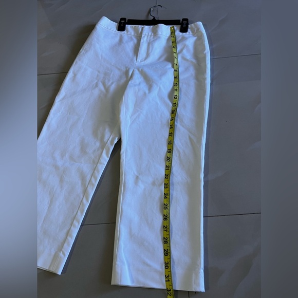 Amber Sun Collection Capri Pants 8 White Straight Leg Buttons Zipper cotton - Picture 11 of 16